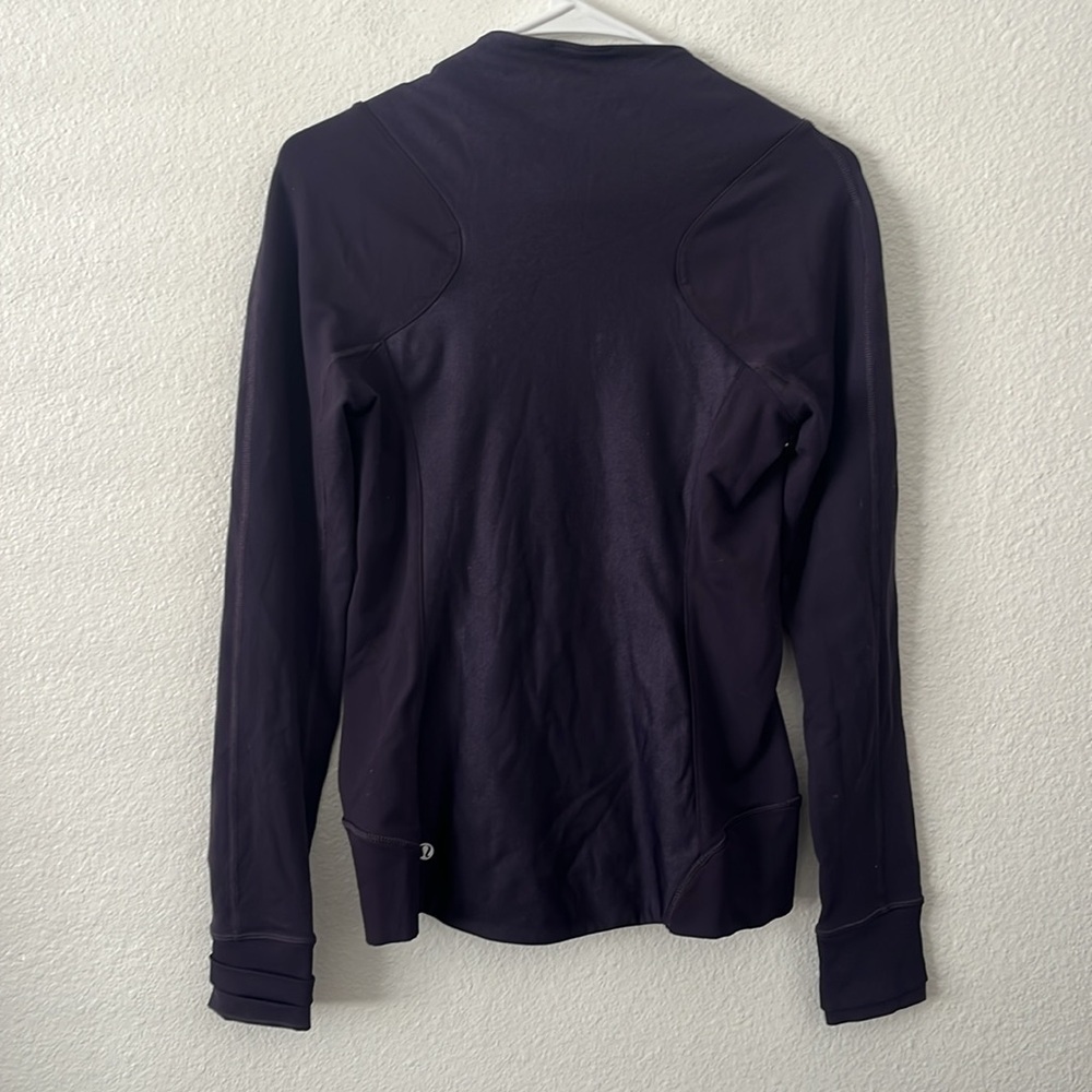 Lululemon Emerge Renewed Jacket Black Grape Zip Up Size 6 - Picture 9 of 9